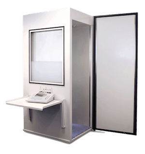 Audiological testing booth