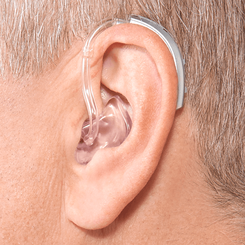 behind the ear